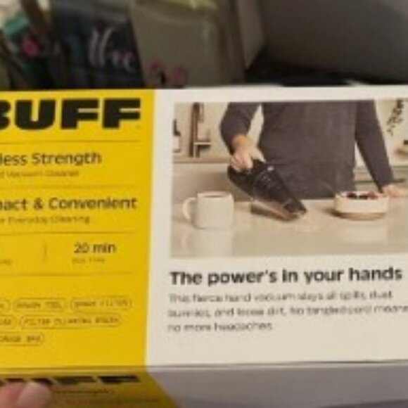 BUFF Handheld Vacuum Cordless - Portable and Rechargeable Car Vacuum - NWT - Picture 3 of 5